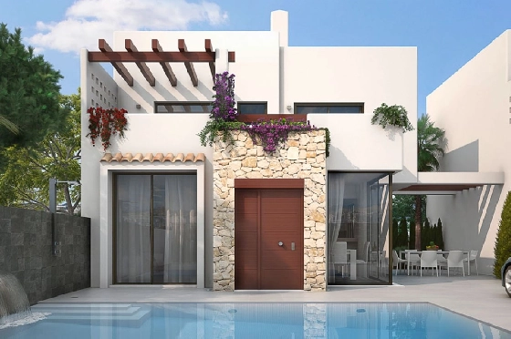 Villa in Los Belones(Murcia) zu verkaufen, Wohnfläche 146 m², Zustand Erstbezug, Klimaanlage, Grundstück 430 m², 3 Schlafzimmer, 3 Badezimmer, Pool, ref.: HA-LBN-110-E02-2