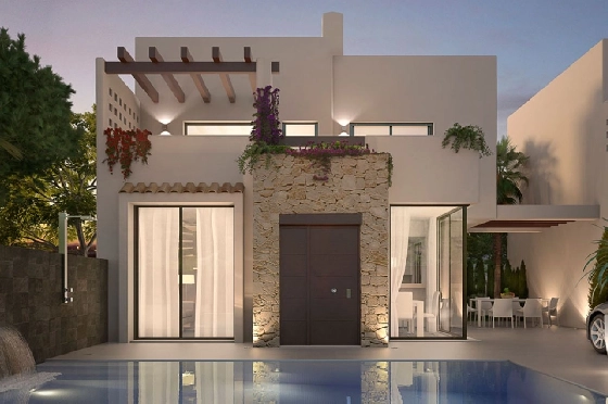 Villa in Los Belones(Murcia) zu verkaufen, Wohnfläche 146 m², Zustand Erstbezug, Klimaanlage, Grundstück 430 m², 3 Schlafzimmer, 3 Badezimmer, Pool, ref.: HA-LBN-110-E02-5