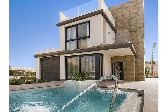 Villa in Los Belones(Murcia) zu verkaufen, Wohnfläche 207 m², Zustand Erstbezug, Klimaanlage, Grundstück 430 m², 4 Schlafzimmer, 3 Badezimmer, Pool, ref.: HA-LBN-110-E03-1