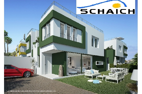 Reihenhaus in Denia zu verkaufen, Wohnfläche 180 m², Baujahr 2022, Zustand Erstbezug, Grundstück 157 m², 2 Schlafzimmer, 2 Badezimmer, Pool, ref.: GC-1418-6