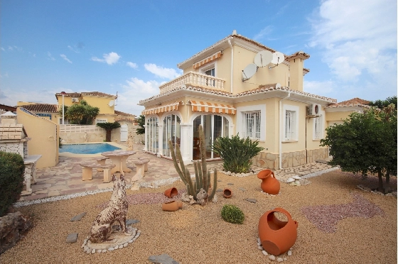 Villa in Els Poblets(Sort de la Mar) zu verkaufen, Wohnfläche 156 m², Baujahr 1998, Zustand gepflegt, + Zentralheizung, Klimaanlage, Grundstück 460 m², 3 Schlafzimmer, 2 Badezimmer, Pool, ref.: AS-1718-2