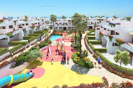 Erdgeschoss Apartment in San Juan de los Terreros zu verkaufen, Wohnfläche 122 m², Zustand Erstbezug, Klimaanlage, 3 Schlafzimmer, 2 Badezimmer, Pool, ref.: HA-STN-135-A03-1