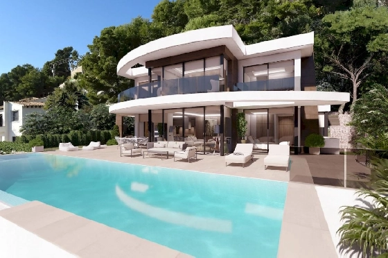 Villa in Moraira(Moraira) zu verkaufen, Wohnfläche 410 m², Zustand Erstbezug, + Zentralheizung, Grundstück 1000 m², 4 Schlafzimmer, 5 Badezimmer, Pool, ref.: GH-0119-GC-6