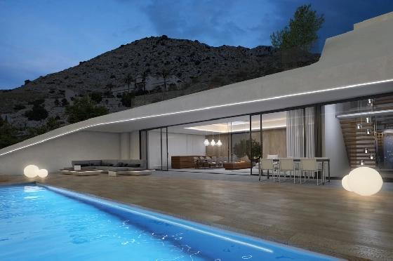 Villa in Altea(Paradiso) zu verkaufen, Wohnfläche 330 m², Baujahr 2018, Klimaanlage, Grundstück 1000 m², 4 Schlafzimmer, 4 Badezimmer, Pool, ref.: CA-H-1070-AMB-1