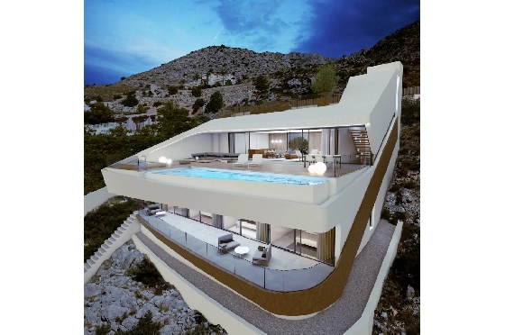 Villa in Altea(Paradiso) zu verkaufen, Wohnfläche 330 m², Baujahr 2018, Klimaanlage, Grundstück 1000 m², 4 Schlafzimmer, 4 Badezimmer, Pool, ref.: CA-H-1070-AMB-16