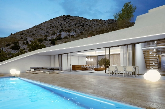 Villa in Altea(Paradiso) zu verkaufen, Wohnfläche 330 m², Baujahr 2018, Klimaanlage, Grundstück 1000 m², 4 Schlafzimmer, 4 Badezimmer, Pool, ref.: CA-H-1070-AMB-17