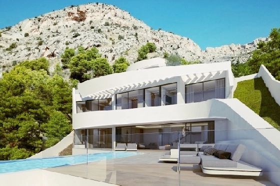 Villa in Altea zu verkaufen, Wohnfläche 400 m², Baujahr 2018, Klimaanlage, Grundstück 1000 m², 4 Schlafzimmer, 4 Badezimmer, Pool, ref.: CA-H-1071-AMB-2