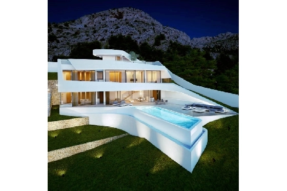 Villa in Altea zu verkaufen, Wohnfläche 400 m², Baujahr 2018, Klimaanlage, Grundstück 1000 m², 4 Schlafzimmer, 4 Badezimmer, Pool, ref.: CA-H-1071-AMB-5