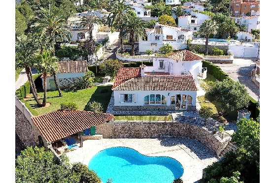 Villa in Denia(Don Quijote I) zu verkaufen, Wohnfläche 154 m², Baujahr 1983, Zustand gepflegt, + Zentralheizung, Klimaanlage, Grundstück 918 m², 3 Schlafzimmer, 2 Badezimmer, Pool, ref.: SC-T1121-19