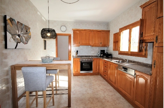 Villa in Els Poblets(Barranquets) zur Ferienvermietung, Wohnfläche 130 m², Baujahr 2000, Zustand modernisiert, + Zentralheizung, Klimaanlage, Grundstück 580 m², 3 Schlafzimmer, 2 Badezimmer, Pool, ref.: T-0819-9