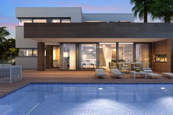 Villa in Cumbre del Sol(Residencial Plus Jazmines) zu verkaufen, Wohnfläche 239 m², Grundstück 932 m², 3 Schlafzimmer, 4 Badezimmer, Pool, ref.: VA-AJ093-2