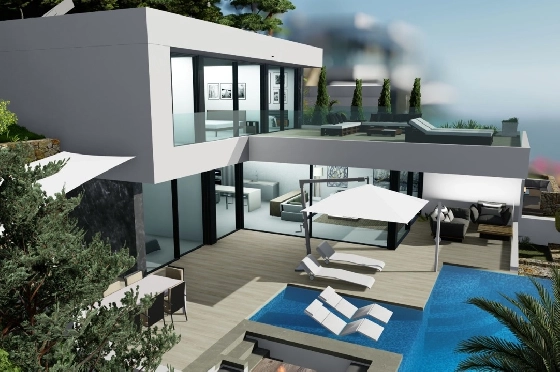 Villa in Calpe(Maryvilla) zu verkaufen, Wohnfläche 440 m², Klimaanlage, Grundstück 637 m², 4 Schlafzimmer, 6 Badezimmer, ref.: BP-3230CAL-9