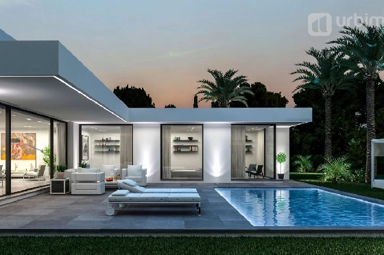 Villa in Denia zu verkaufen, Wohnfläche 213 m², Klimaanlage, Grundstück 804 m², 3 Schlafzimmer, 2 Badezimmer, Pool, ref.: UM-UV-HERMES-2