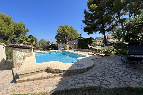 Villa in Denia zur Ferienvermietung, Wohnfläche 140 m², Baujahr 1990, Zustand gepflegt, + KLIMA, Klimaanlage, Grundstück 800 m², 3 Schlafzimmer, 3 Badezimmer, Pool, ref.: T-0423-17