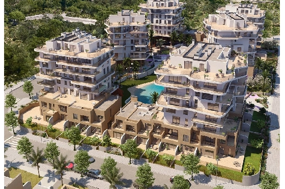 Etagen Apartment in Villajoyosa zu verkaufen, Wohnfläche 121 m², Zustand Erstbezug, Klimaanlage, 3 Schlafzimmer, 2 Badezimmer, Pool, ref.: HA-VJN-130-A02-2