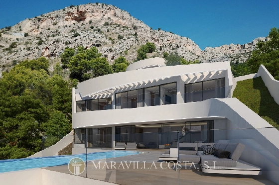 Villa in Altea Hills zu verkaufen, Wohnfläche 412 m², + Fussbodenheizung, Klimaanlage, Grundstück 979 m², 4 Schlafzimmer, 4 Badezimmer, Pool, ref.: MV-2470-2