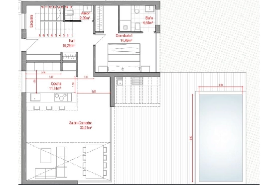 Villa in Polop(Lomas del Sol) zu verkaufen, Grundstück 600 m², 3 Schlafzimmer, 2 Badezimmer, ref.: BP-3435POL-7