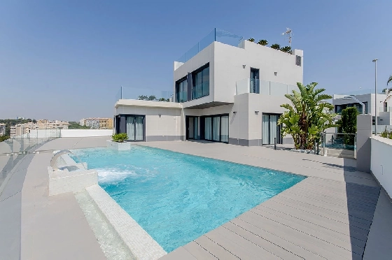 Villa in Dehesa de Campoamor zu verkaufen, Wohnfläche 318 m², Zustand Erstbezug, Grundstück 500 m², 3 Schlafzimmer, 3 Badezimmer, Pool, ref.: HA-DCN-100-E13-1