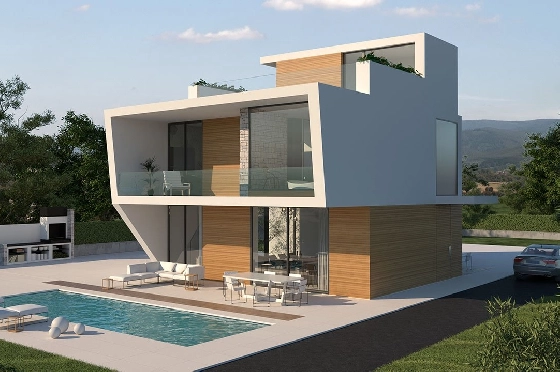 Villa in Dehesa de Campoamor zu verkaufen, Wohnfläche 307 m², Zustand Erstbezug, Grundstück 500 m², 4 Schlafzimmer, 4 Badezimmer, Pool, ref.: HA-DCN-100-E15-2