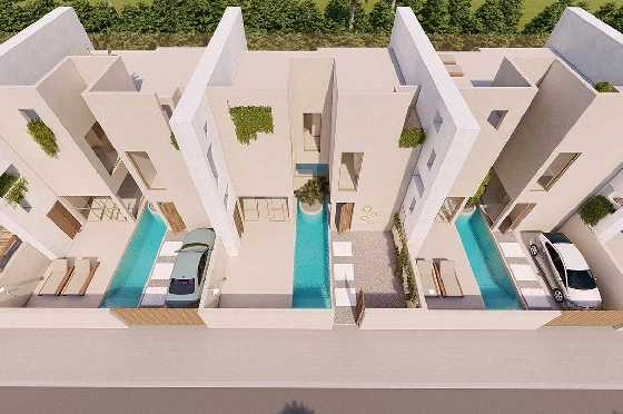 Reihenhaus in Formentera del Segura zu verkaufen, Wohnfläche 217 m², Zustand Erstbezug, Klimaanlage, Grundstück 175 m², 3 Schlafzimmer, 2 Badezimmer, Pool, ref.: HA-FRN-131-R01-9