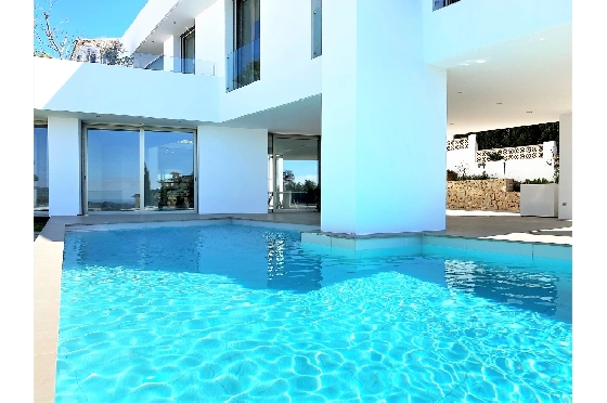 Villa in Moraira zu verkaufen, Wohnfläche 410 m², Baujahr 2014, Zustand gepflegt, + Fussbodenheizung, Klimaanlage, Grundstück 1150 m², 4 Schlafzimmer, 4 Badezimmer, Pool, ref.: AS-2422-3