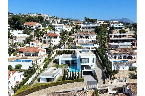 Villa in Moraira zu verkaufen, Wohnfläche 410 m², Baujahr 2014, Zustand gepflegt, + Fussbodenheizung, Klimaanlage, Grundstück 1150 m², 4 Schlafzimmer, 4 Badezimmer, Pool, ref.: AS-2422-41