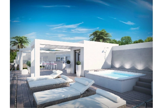 Villa in Moraira(Moraira) zu verkaufen, Wohnfläche 400 m², Baujahr 2014, Zustand neuwertig, + Fussbodenheizung, Klimaanlage, Grundstück 850 m², 4 Schlafzimmer, 4 Badezimmer, Pool, ref.: AS-2522-12