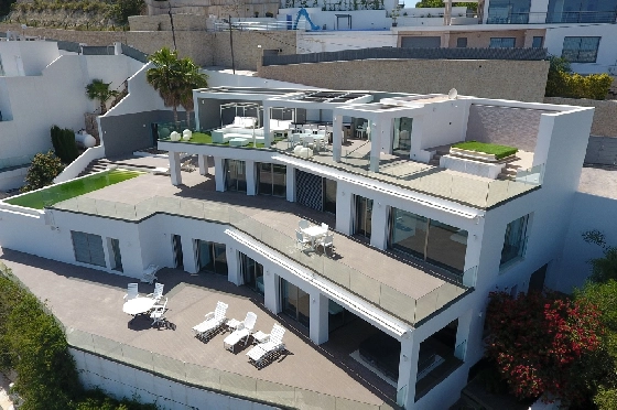 Villa in Moraira(Moraira) zu verkaufen, Wohnfläche 400 m², Baujahr 2014, Zustand neuwertig, + Fussbodenheizung, Klimaanlage, Grundstück 850 m², 4 Schlafzimmer, 4 Badezimmer, Pool, ref.: AS-2522-13