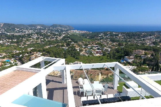 Villa in Moraira(Moraira) zu verkaufen, Wohnfläche 400 m², Baujahr 2014, Zustand neuwertig, + Fussbodenheizung, Klimaanlage, Grundstück 850 m², 4 Schlafzimmer, 4 Badezimmer, Pool, ref.: AS-2522-14