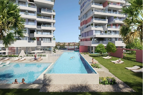 Etagen Apartment in Calpe zu verkaufen, Wohnfläche 119 m², Zustand Erstbezug, Klimaanlage, 3 Schlafzimmer, 2 Badezimmer, Pool, ref.: HA-CAN-130-A03-4