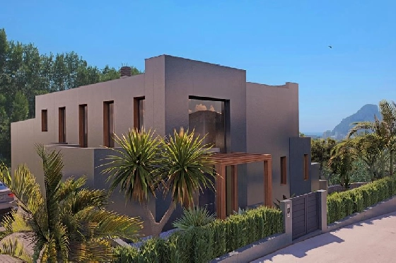 Villa in Calpe zu verkaufen, Wohnfläche 345 m², Baujahr 2022, Klimaanlage, Grundstück 1600 m², 4 Schlafzimmer, 4 Badezimmer, Pool, ref.: BI-CA.H-424-2