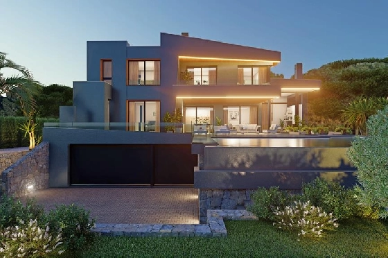 Villa in Calpe zu verkaufen, Wohnfläche 345 m², Baujahr 2022, Klimaanlage, Grundstück 1600 m², 4 Schlafzimmer, 4 Badezimmer, Pool, ref.: BI-CA.H-424-3