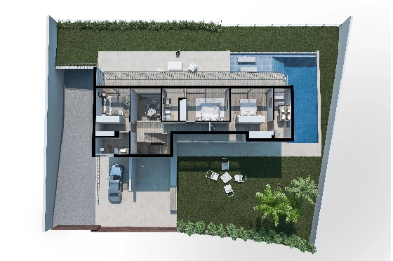 Villa in Finestrat zu verkaufen, Wohnfläche 346 m², Baujahr 2019, + Fussbodenheizung, Klimaanlage, Grundstück 743 m², 5 Schlafzimmer, 6 Badezimmer, Pool, ref.: NL-NLD1113-10