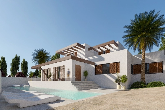 Villa in Moraira zu verkaufen, Wohnfläche 298 m², + Fussbodenheizung, Klimaanlage, Grundstück 811 m², 4 Schlafzimmer, 4 Badezimmer, Pool, ref.: NL-NLD1218-1