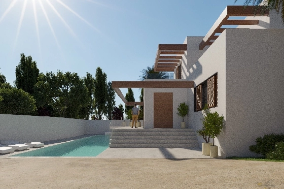 Villa in Moraira zu verkaufen, Wohnfläche 298 m², + Fussbodenheizung, Klimaanlage, Grundstück 811 m², 4 Schlafzimmer, 4 Badezimmer, Pool, ref.: NL-NLD1218-6