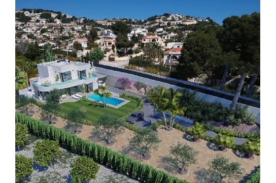 Villa in Moraira zu verkaufen, Wohnfläche 509 m², Baujahr 2022, + Zentralheizung, Klimaanlage, Grundstück 1450 m², 3 Schlafzimmer, 4 Badezimmer, Pool, ref.: NL-NLD1314-4