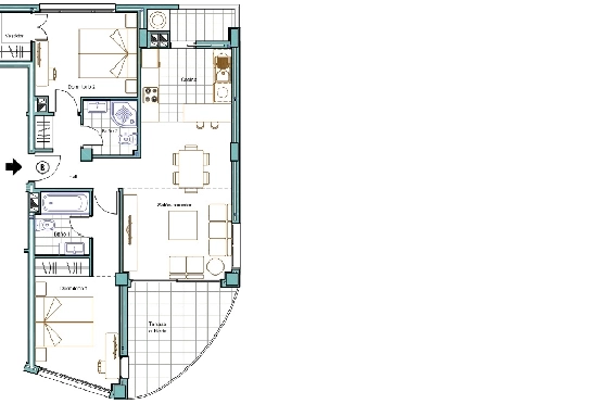 Apartment in Calpe zu verkaufen, Wohnfläche 73 m², Baujahr 2021, + Fussbodenheizung, Klimaanlage, 2 Schlafzimmer, 2 Badezimmer, Pool, ref.: NL-NLD1322-14