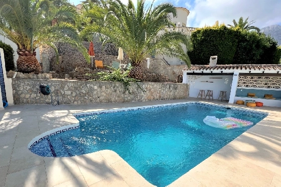 Villa in Denia(Les Galeretes) zur Ferienvermietung, Wohnfläche 215 m², Baujahr 1980, Zustand gepflegt, + Zentralheizung, Klimaanlage, Grundstück 800 m², 3 Schlafzimmer, 2 Badezimmer, Pool, ref.: T-0822-4