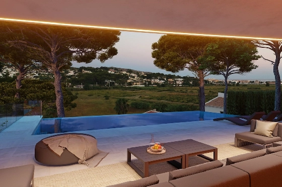 Villa in Moraira zu verkaufen, Wohnfläche 311 m², Klimaanlage, Grundstück 1003 m², 4 Schlafzimmer, 4 Badezimmer, Pool, ref.: CA-H-1535-AMB-1