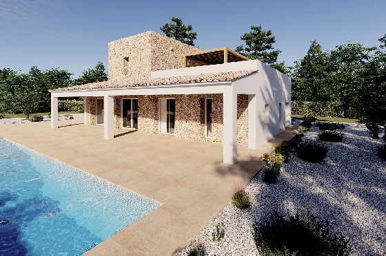 Finca in Benissa(Llenes) zu verkaufen, Wohnfläche 254 m², Baujahr 2023, Klimaanlage, Grundstück 10000 m², 3 Schlafzimmer, 3 Badezimmer, Pool, ref.: BI-BE.F-165-8