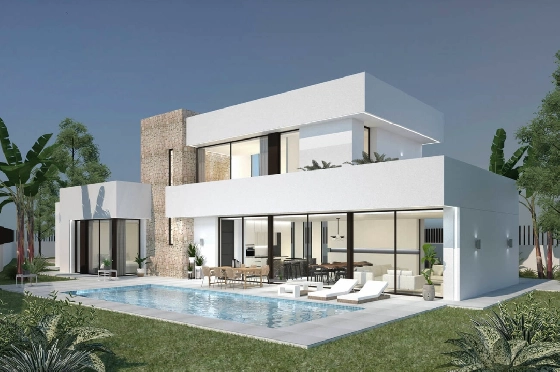 Villa in Moraira(Pla del Mar) zu verkaufen, Wohnfläche 280 m², Baujahr 2023, Klimaanlage, Grundstück 817 m², 3 Schlafzimmer, 3 Badezimmer, Pool, ref.: BI-MT.H-768-1