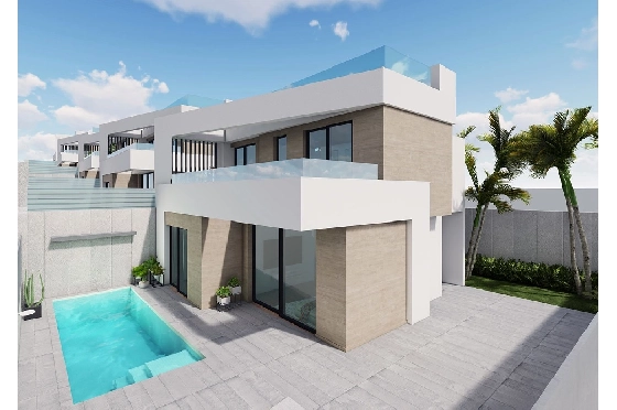 Villa in San Miguel de Salinas zu verkaufen, Wohnfläche 155 m², Zustand Erstbezug, Klimaanlage, Grundstück 200 m², 3 Schlafzimmer, 3 Badezimmer, Pool, ref.: HA-SMN-240-E01-3