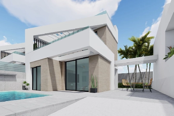 Villa in San Miguel de Salinas zu verkaufen, Wohnfläche 155 m², Zustand Erstbezug, Klimaanlage, Grundstück 200 m², 3 Schlafzimmer, 3 Badezimmer, Pool, ref.: HA-SMN-240-E01-4