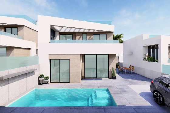 Villa in San Miguel de Salinas zu verkaufen, Wohnfläche 155 m², Zustand Erstbezug, Klimaanlage, Grundstück 200 m², 3 Schlafzimmer, 3 Badezimmer, Pool, ref.: HA-SMN-240-E01-5