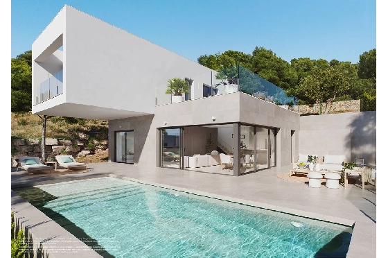 Villa in Orihuela Costa zu verkaufen, Wohnfläche 305 m², Zustand Erstbezug, Klimaanlage, Grundstück 813 m², 3 Schlafzimmer, 2 Badezimmer, Pool, ref.: HA-OCN-146-E03-1