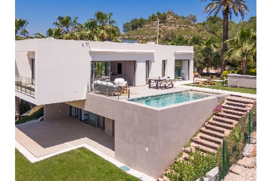 Villa in Orihuela Costa zu verkaufen, Wohnfläche 264 m², Zustand Erstbezug, Klimaanlage, Grundstück 518 m², 3 Schlafzimmer, 3 Badezimmer, Pool, ref.: HA-OCN-146-E02-2