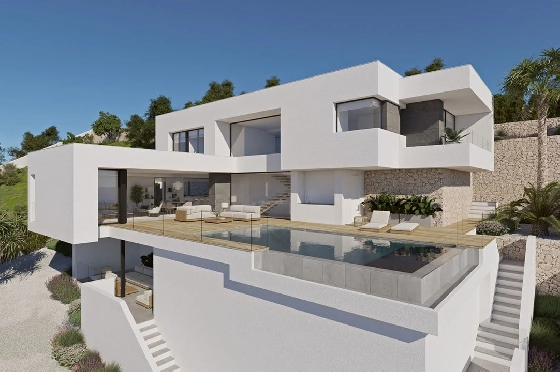 Villa in Cumbre del Sol zu verkaufen, Wohnfläche 469 m², Zustand Erstbezug, + fussboden, Klimaanlage, Grundstück 807 m², 3 Schlafzimmer, 2 Badezimmer, Pool, ref.: HA-CDN-200-E15-4