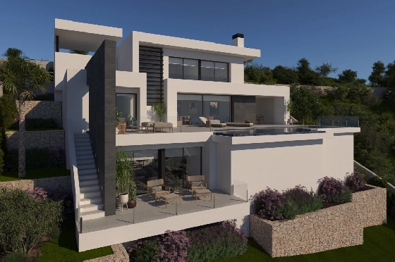 Villa in Cumbre del Sol(Lirios Sunrise) zu verkaufen, Wohnfläche 181 m², Grundstück 824 m², 3 Schlafzimmer, 4 Badezimmer, Pool, ref.: VA-AL030-2