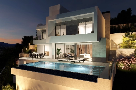 Villa in Cumbre del Sol(Lirios Sunrise) zu verkaufen, Wohnfläche 169 m², Grundstück 805 m², 3 Schlafzimmer, 3 Badezimmer, Pool, ref.: VA-AL031-8