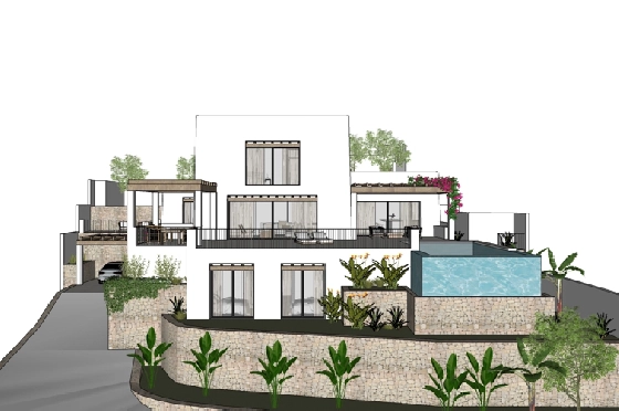 Villa in Moraira(Paichi) zu verkaufen, Klimaanlage, Grundstück 1000 m², 4 Schlafzimmer, 3 Badezimmer, ref.: BP-4216MOR-13